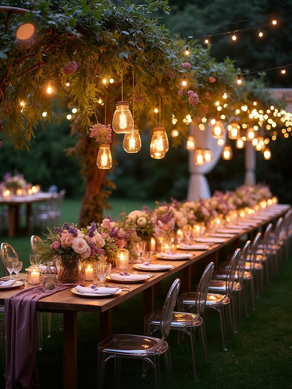 magical summer wedding lighting