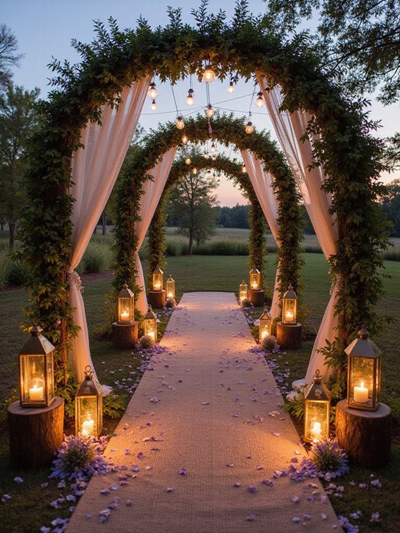 magical wedding entrance decor