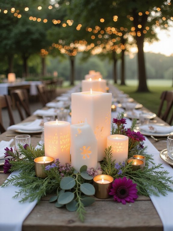 modern geometric candle decor