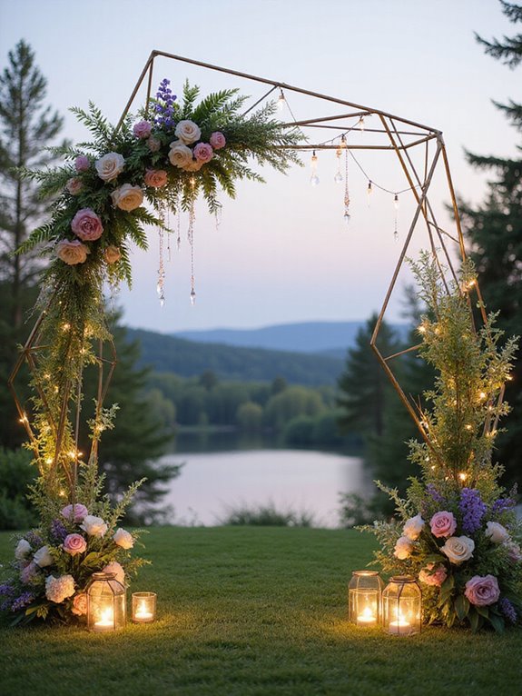 modern geometric wedding decor
