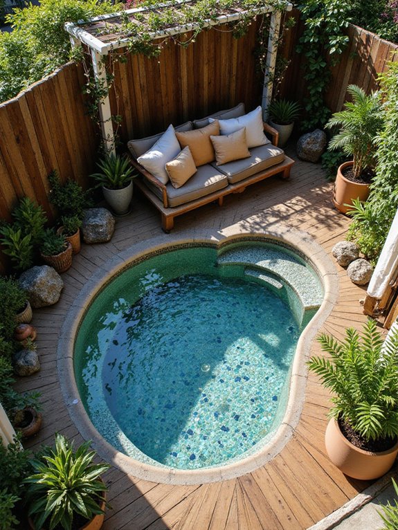 mosaic tiled pool designs