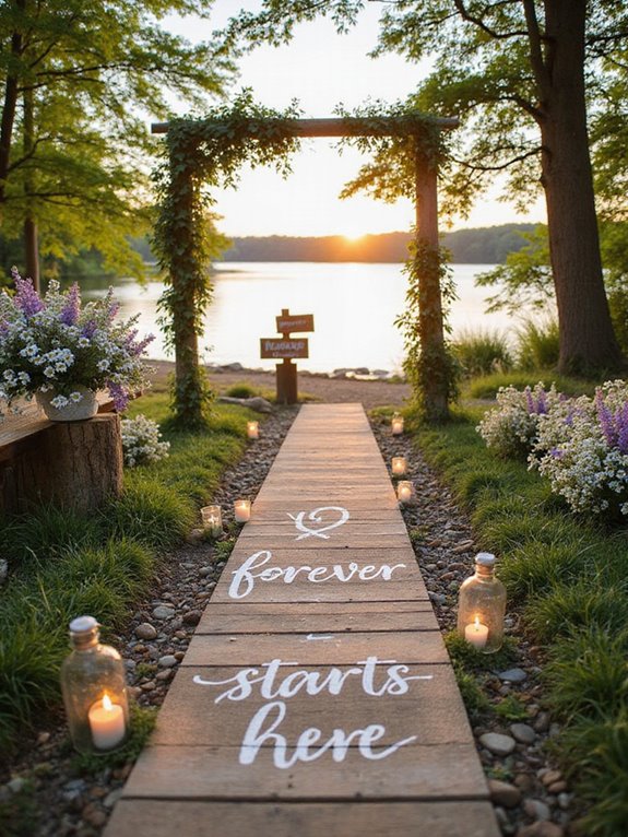 natural aisle wedding decor