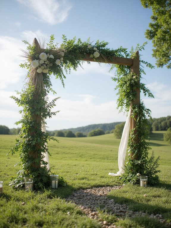 natural elegance wedding arch