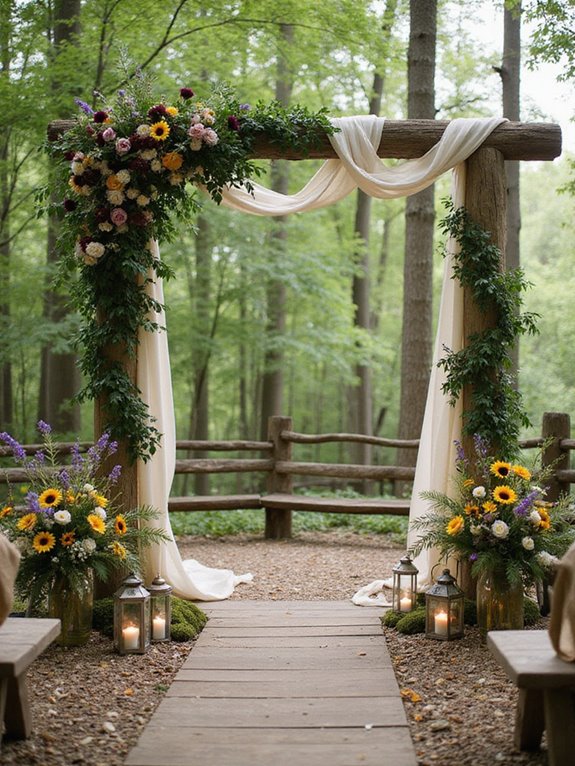 nature inspired wedding arch