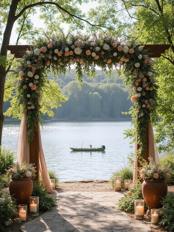nature inspired wedding backdrop