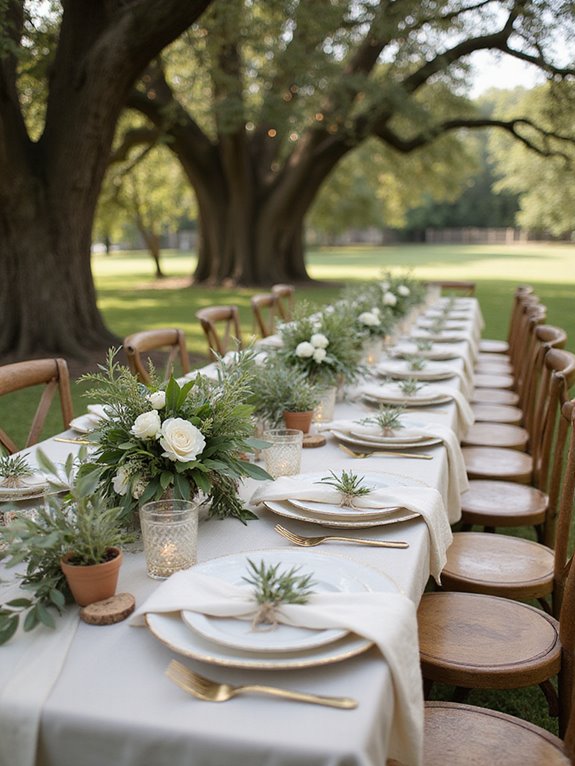 olive branch wedding decor