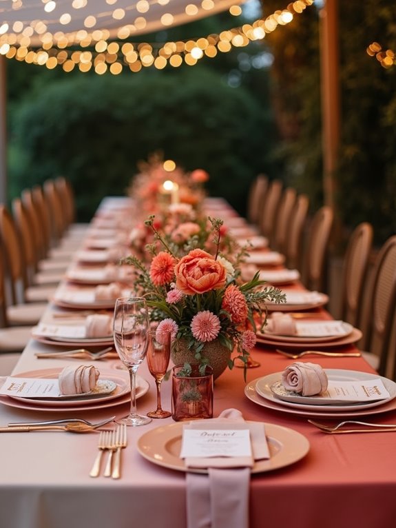 ombre wedding table decor