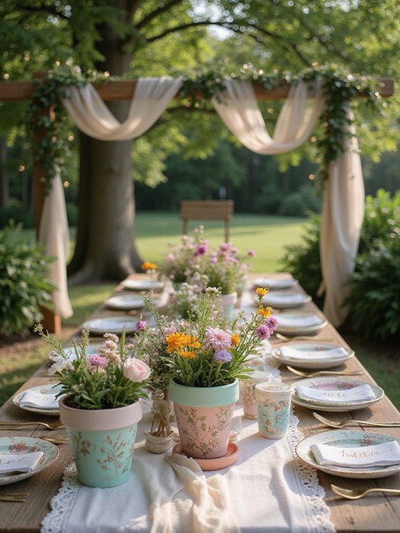 personalized colorful wedding decor