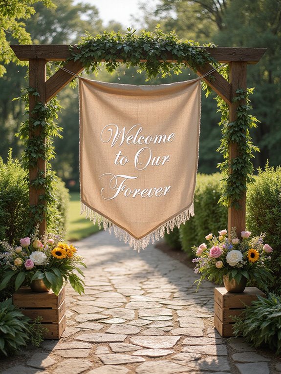 personalized handmade wedding banners