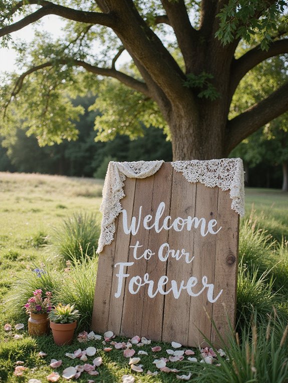 personalized rustic wedding signs