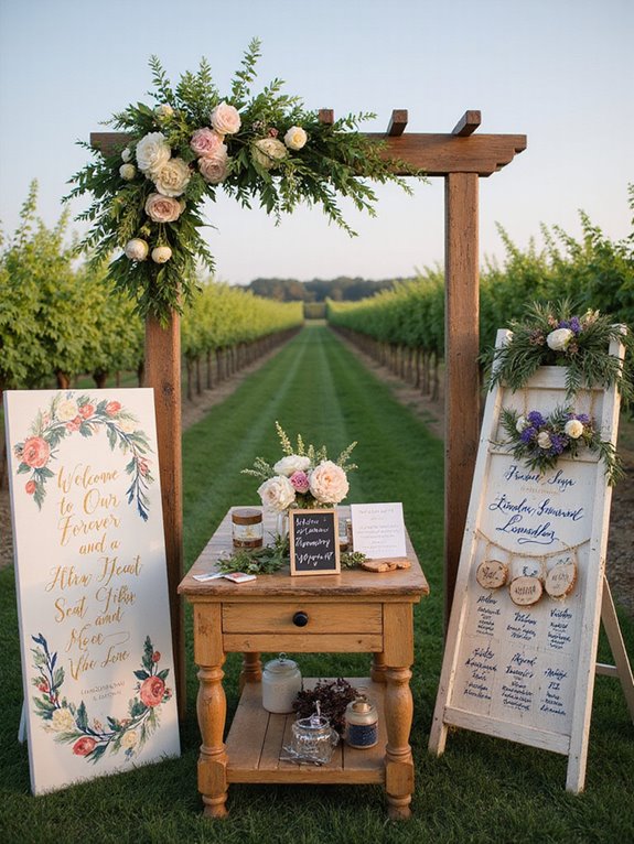 personalized wedding signage boards