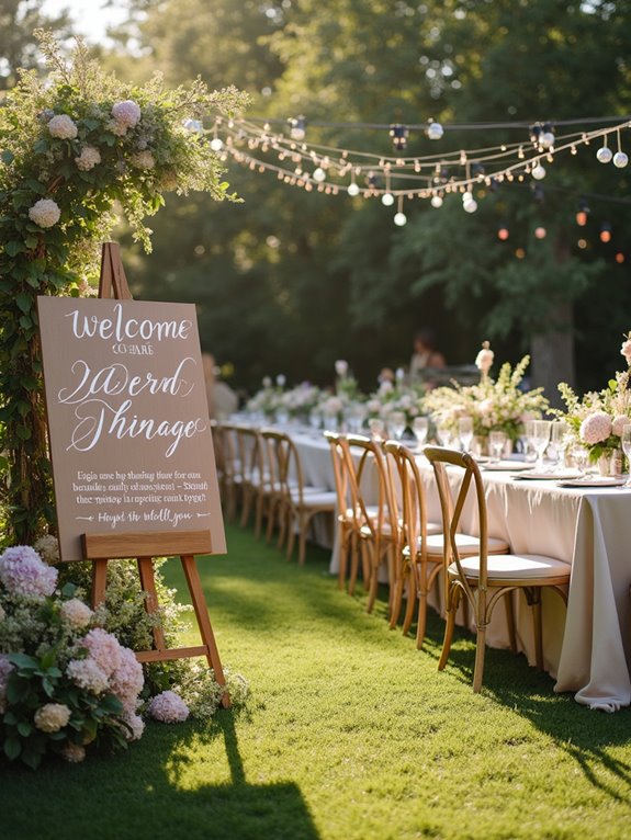 personalized wedding signage decor