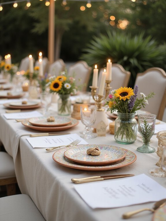 personalized wedding table decor