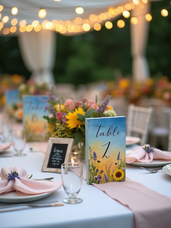 personalized wedding table numbers