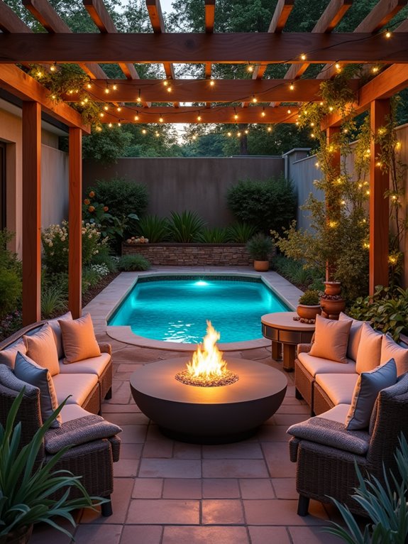 poolside fire pit ideas