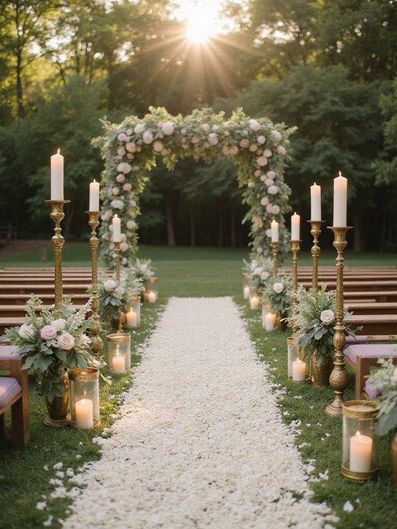 romantic illuminated wedding ambiance