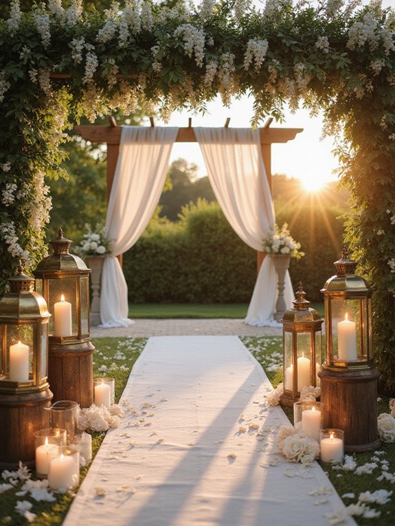romantic lanterns and candles