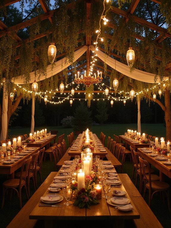 romantic string light ambiance