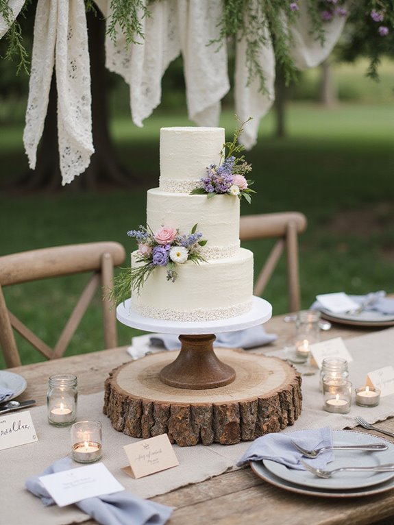 rustic cake stand ideas