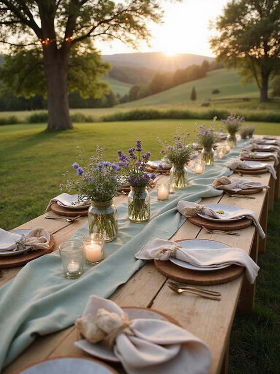 rustic chic table settings