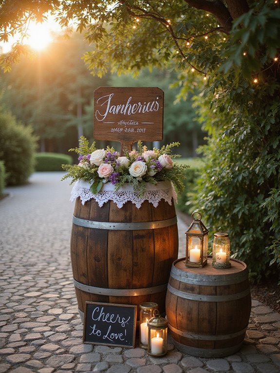 rustic elegance with wine