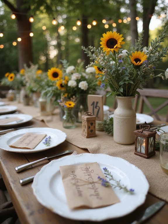rustic elegant place cards