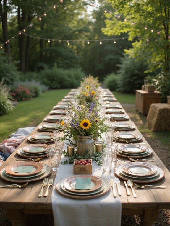rustic inviting table settings