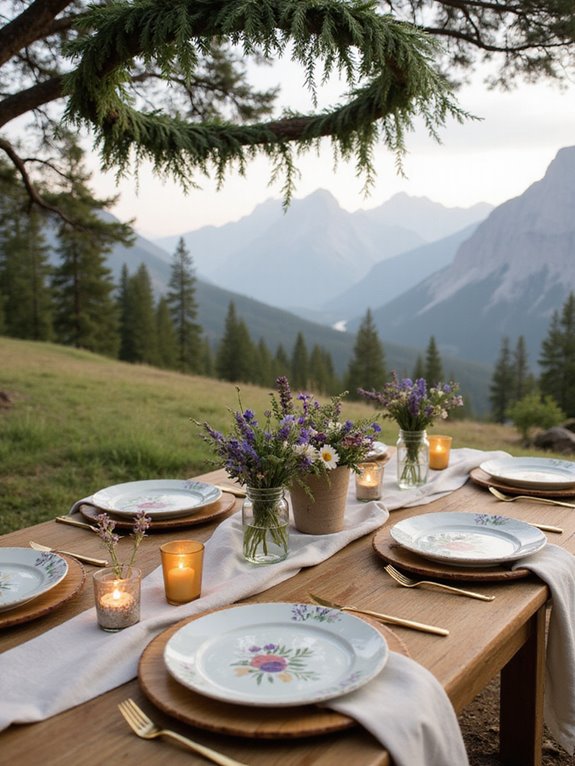 rustic natural wood chargers