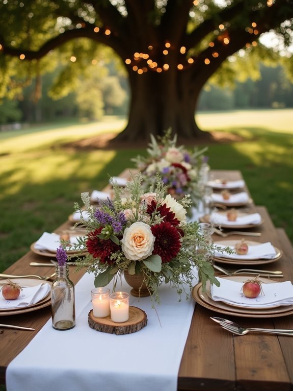 rustic summer wedding centerpieces