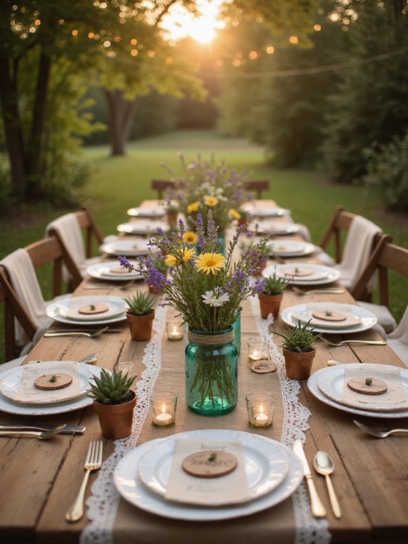 rustic summer wedding decor