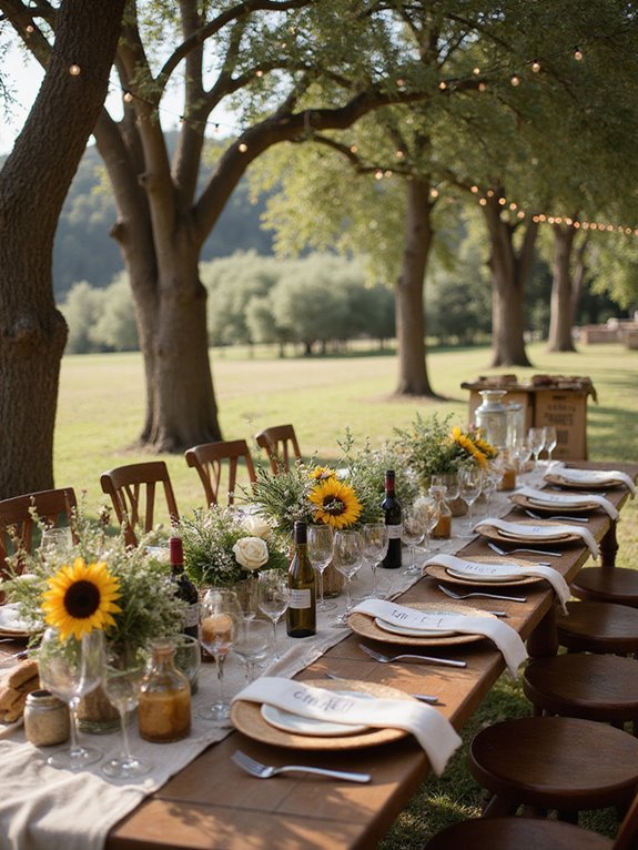 rustic wooden wedding accents
