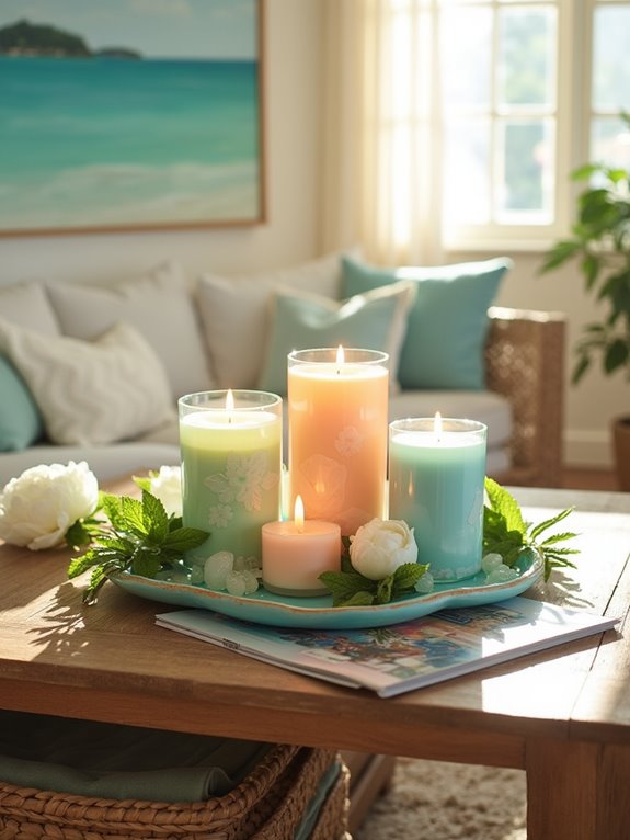 seasonal scented candle decor