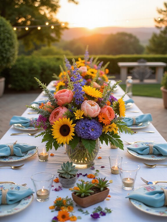seasonal summer floral arrangements