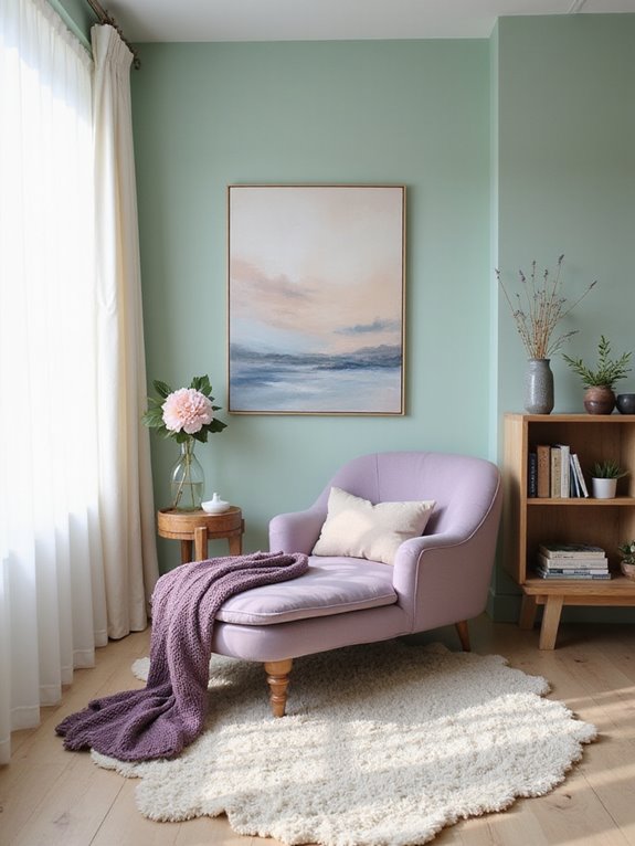 soothing color palette selection