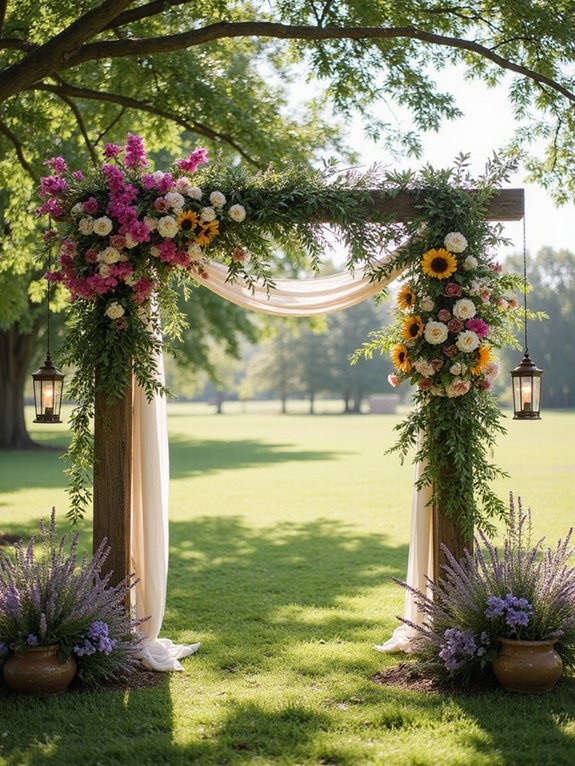 stunning floral ceremony arch