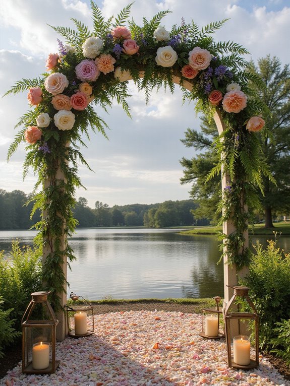 stunning floral wedding arches