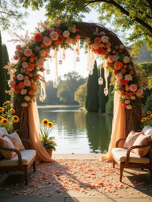 stunning summer wedding backdrop
