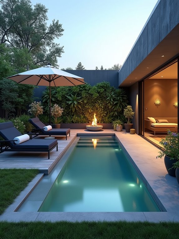 stylish compact rectangular pools