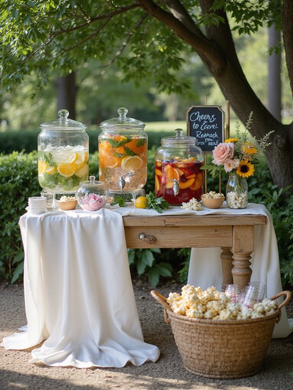 stylish summer beverage station