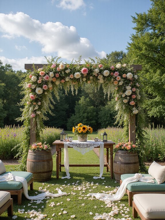 summer garden wedding decor