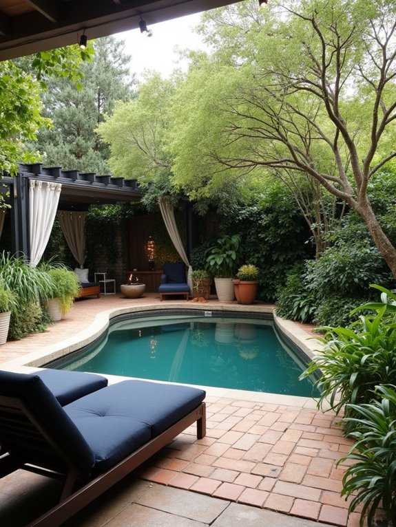 sunken pool landscape design