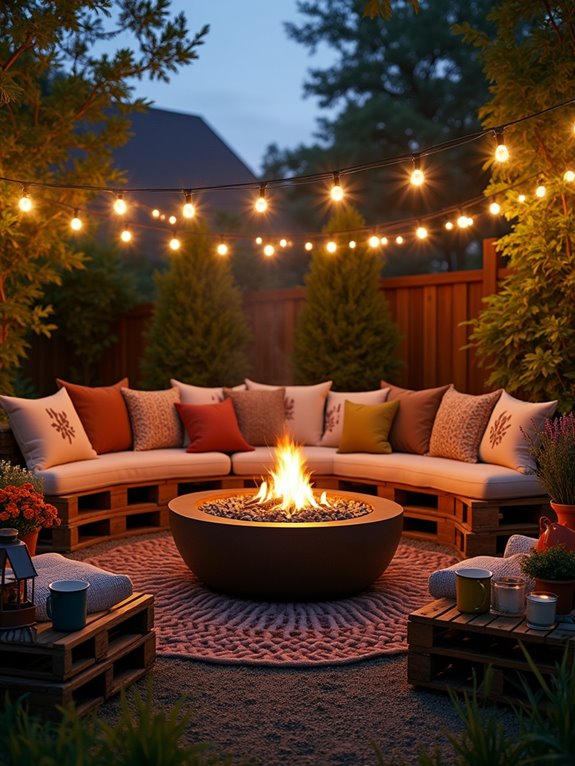 sustainable outdoor pallet seating