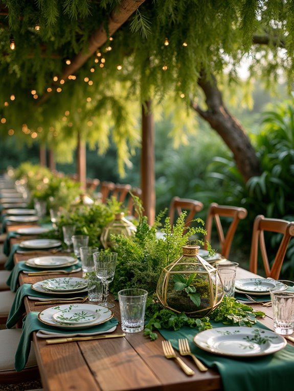 tropical foliage wedding d cor
