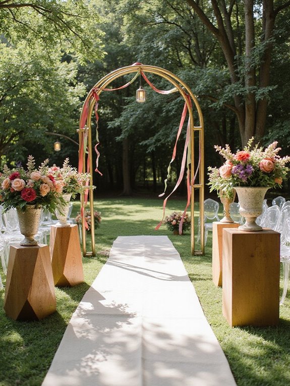 unique geometric wedding decor