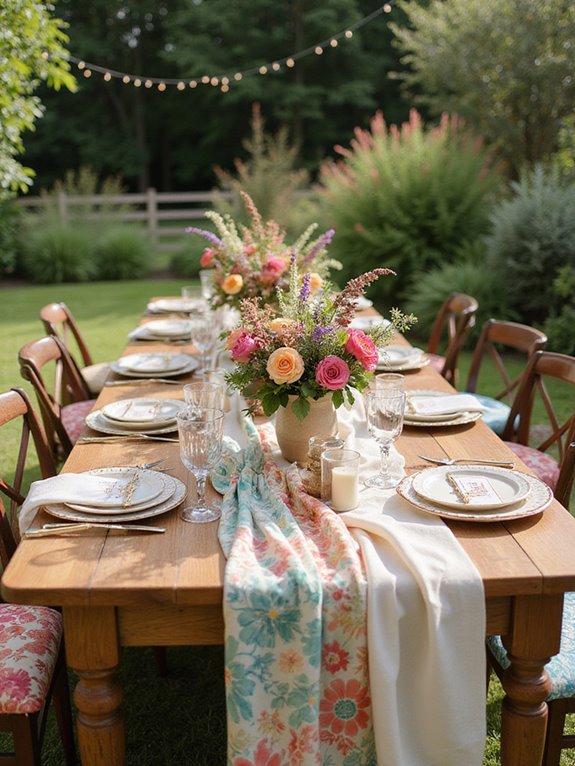 vibrant festive table linens