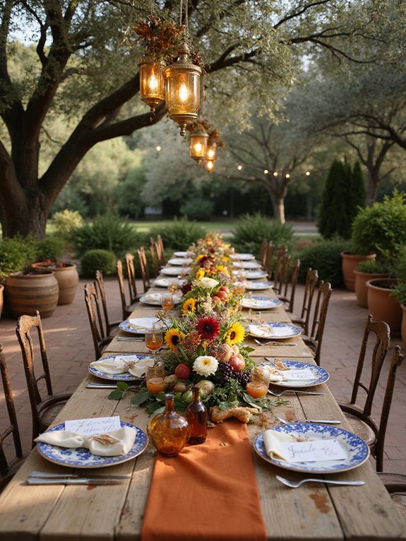 vibrant italian inspired table settings