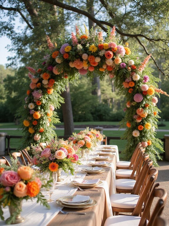 vibrant summer wedding florals