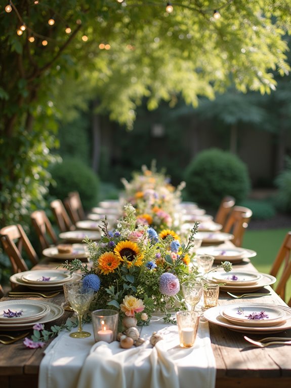 vibrant summer wedding florals