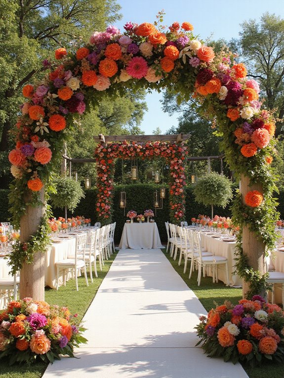 vibrant summer wedding flowers