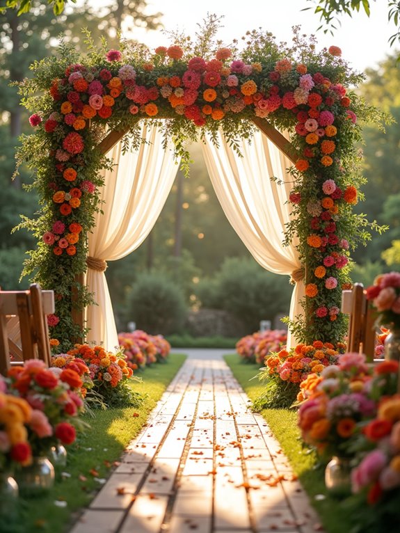 vibrant summer wedding flowers